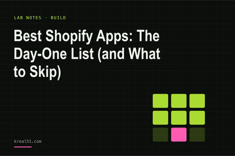 Lab success marker, illustrating a short, well-chosen Shopify app stack