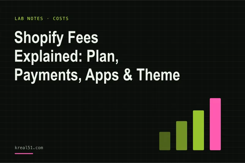 Illustrated lab ledger listing the monthly fees of a Shopify store