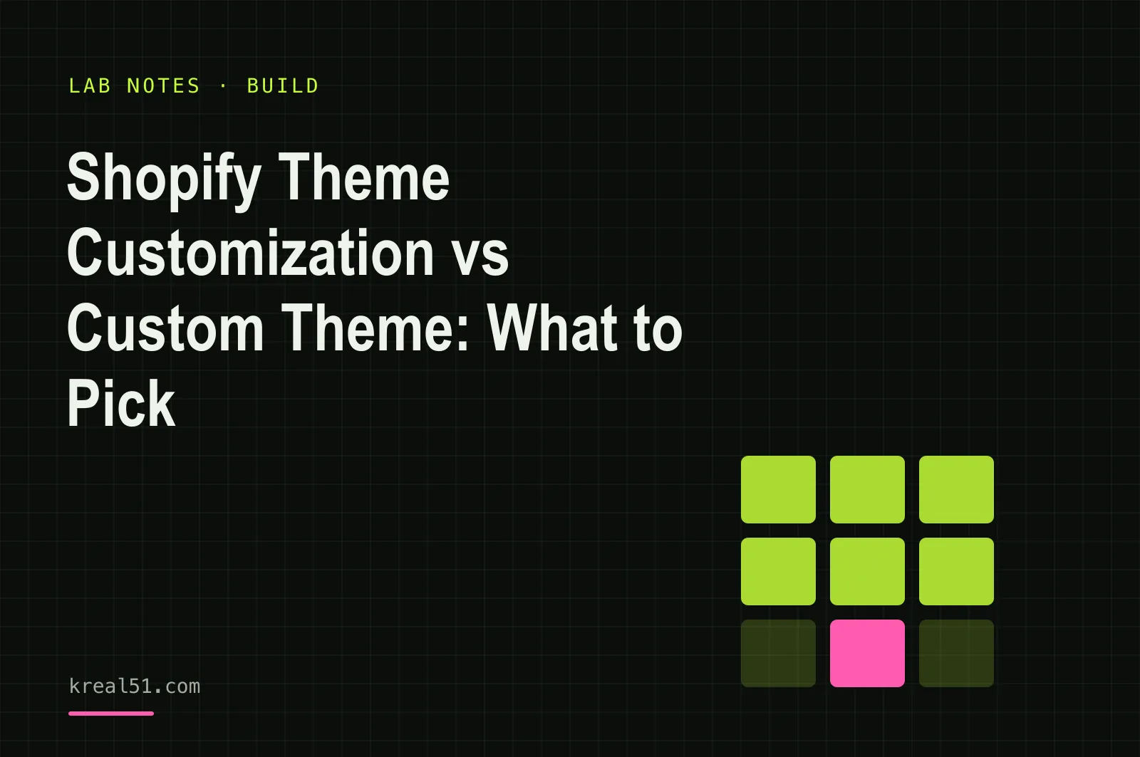 Illustration of a Shopify theme being assembled from modular sections in a lab
