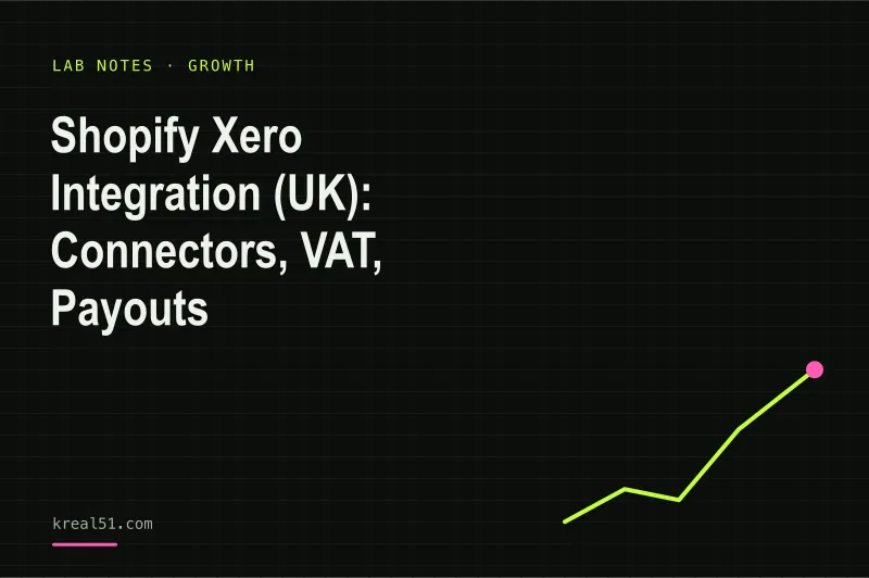 Illustrated lab ledger matching Shopify payouts to Xero bank lines