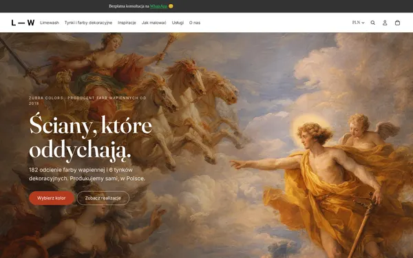 Homepage of Limewash.pl, a Shopify store we built and run
